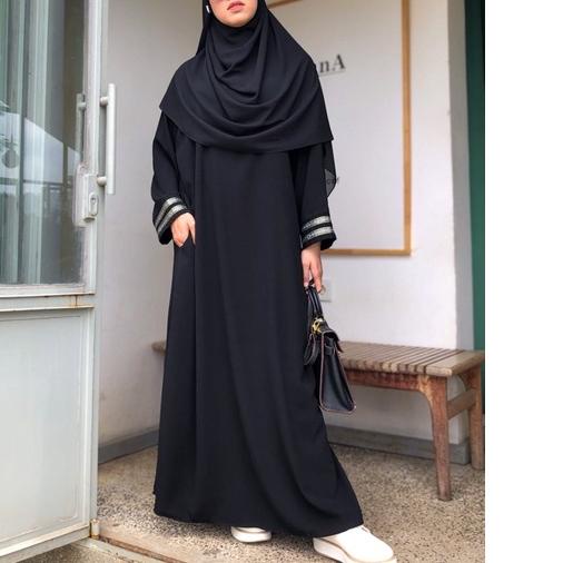 ♕ Abaya Basic Abaya Hitam Abaya Syari Abaya Gamis Busui Gamis Abaya Terbaru Gamis Turkey MEDINA ➴