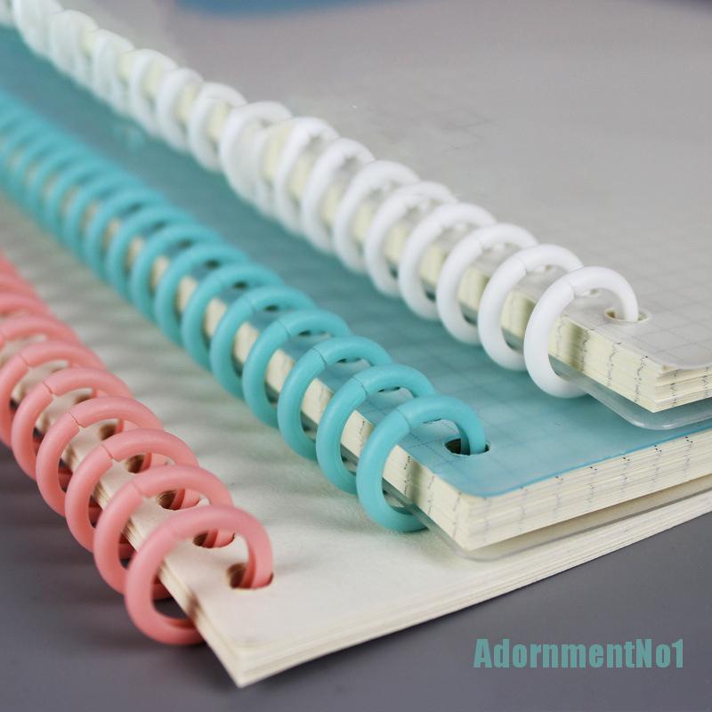 [AdornmentNo1]Plastic 30-Hole Loose Leaf Binders Ring Binding A4 A5 A6 For DIY Paper Notebook