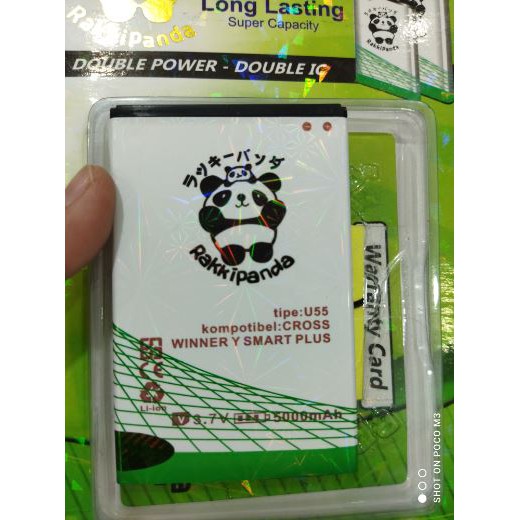 Baterai double power Rakkipanda evercoss U55