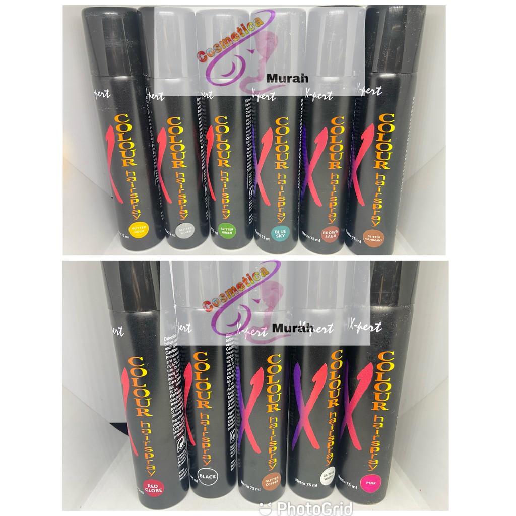 [ 75 ml ] x-pert colour spray aero silver / pewarna rambut non permanen Xpert // x pert hair color temporary