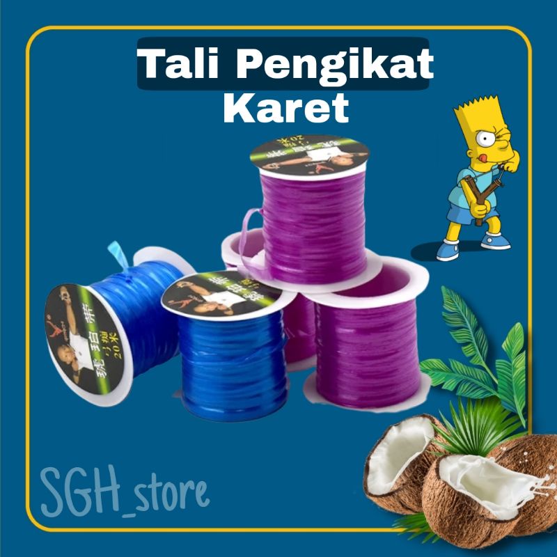 Tali karet ikat ketapel 20M Slingshot Tali pengikat Flatband ketapel Tali Karet Ketapel Pengikat Kar