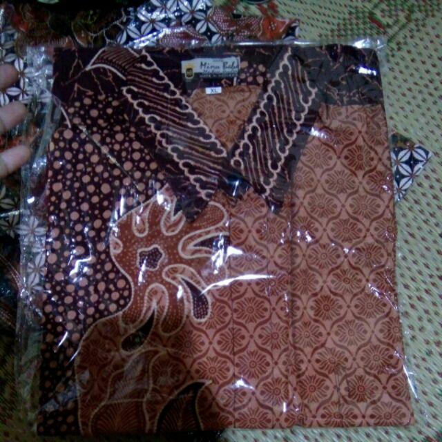 Hem Batik Pria / Kemeja / Atasan Seragam / Ecer Grosir Batik Solo Murah / Minu Akar