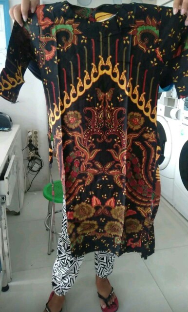 Gamis Batik (cod) Manggar Gamis Batik Pesta Model Terbaru 2020