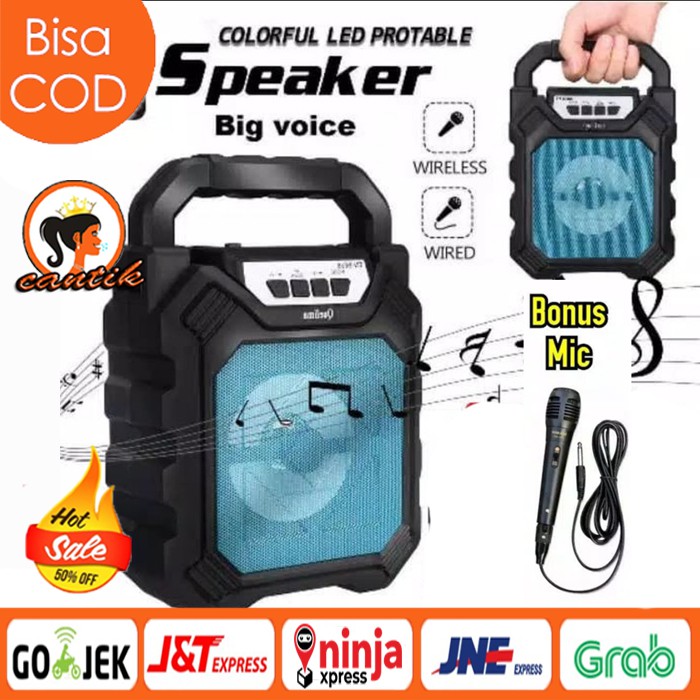 [TERMURAH] SPEAKER PORTABLE 668 + MIC KARAOKE BLUETOOTH YD668 / SPEAKER 668 BLUETOOTH