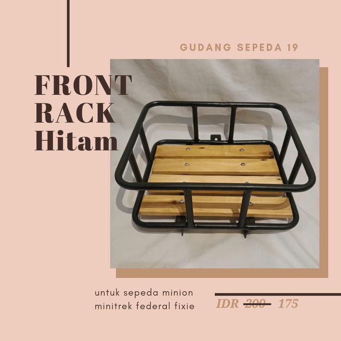 Aksesoris Sepeda - Front Rak Sepeda Minion Federal Fixie - Hitam