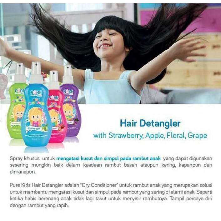 Pure Kids Hair Detangler - 200ml (Spray Rambut Anak Anti Kusut)