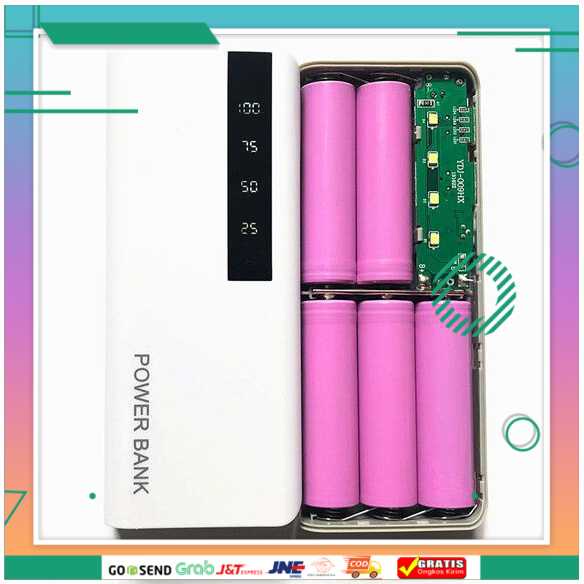 (BISA COD) FTIHSHPRovtop DIY Power Bank Case 5x18650 2 Port + Display - PB-0