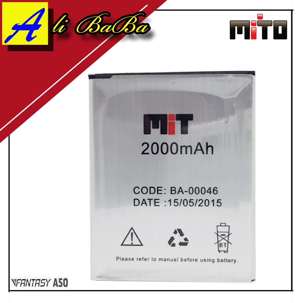 Baterai Handphone Mito Fantasy A50 BA-00046 Batu HP Mito A50 Battery Mito Fantasy A50  Batre Mito