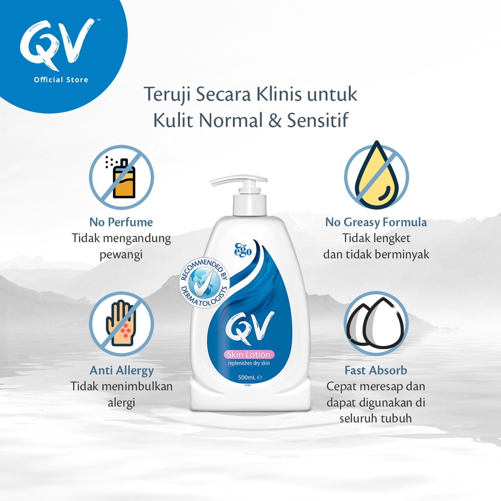 QV Skin Lotion Untuk Kulit Normal &amp; Sensitif - 500ml 500 ml EGO BPOM