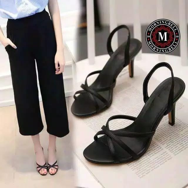 Sepatu Wanita, MorningbellGirl, Sepatu Heel, Sepatu Hak, Sepatu Hak 5 Cm, Sepatu Hak Tali, Formal