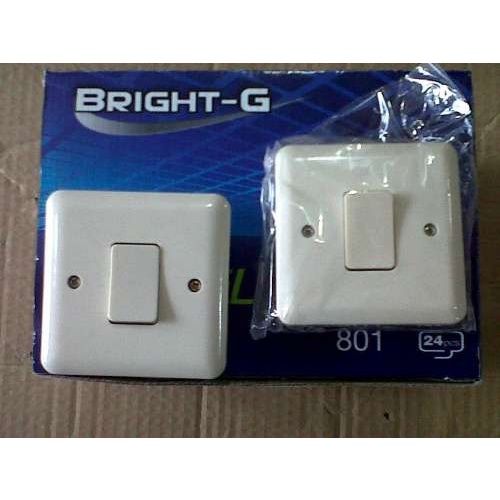 Saklar Merk Bright G 801 Engkel IB Warna Cream