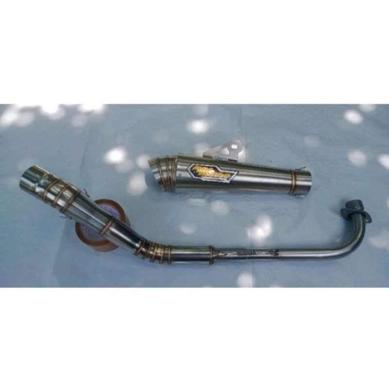 Knalpot Pantera fantera jiksaw sarteng leher kolong for all bebek Jupiter Vega Supra smas Revo Blade