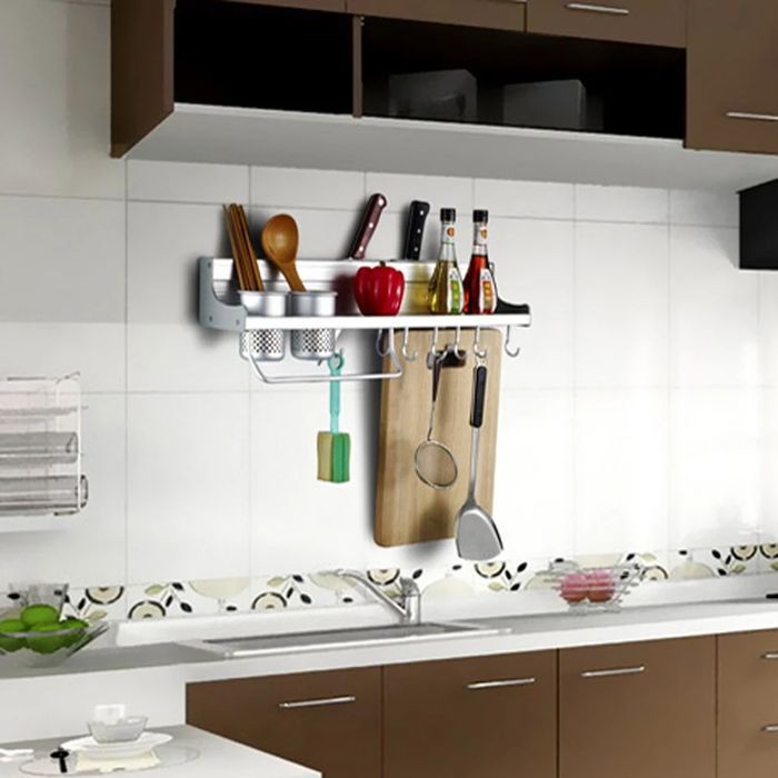 NA-Rak Dapur Serbaguna Aluminium Rak Bumbu Dan Pisau Kitchen Rack 267