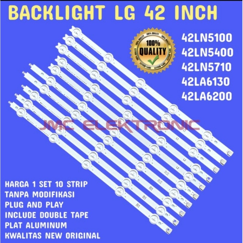 BACKLIGHT TV LED LG 42 INC 42LN5100 42LN5400 42LN5710 42LA6130 42LA6200 LAMPU BL LED INCH IN 42LN 42