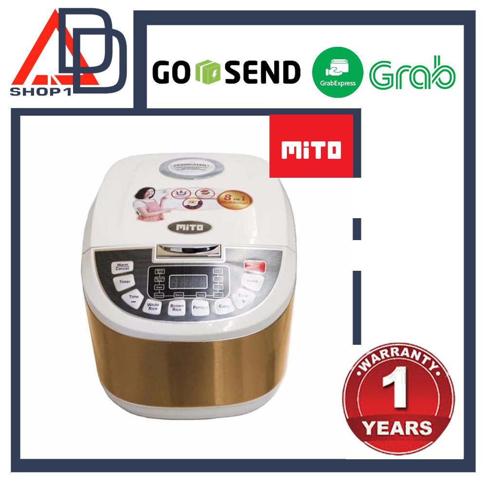 Jual MITO R5+ Rice Cooker Digital 8in1 2 Liter (Free Buble Warp