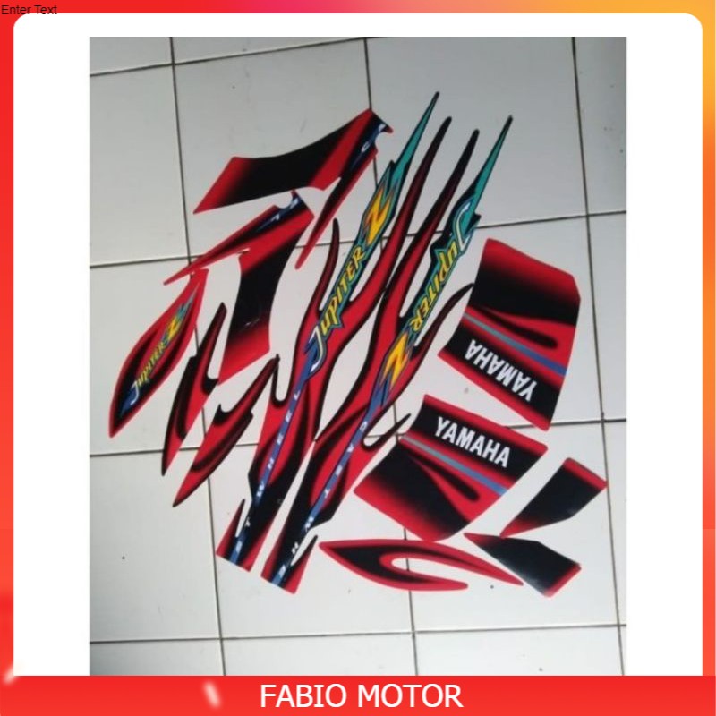 stiker striping yamaha jupiter z cw 2005 hitam merah