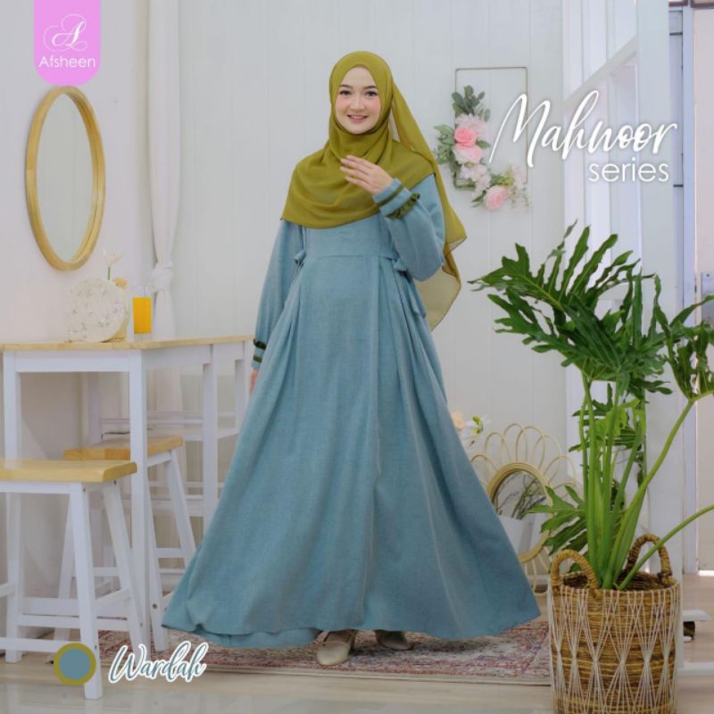 Gamis mahnoor by afsheen request warna dan ukuran langsung chat