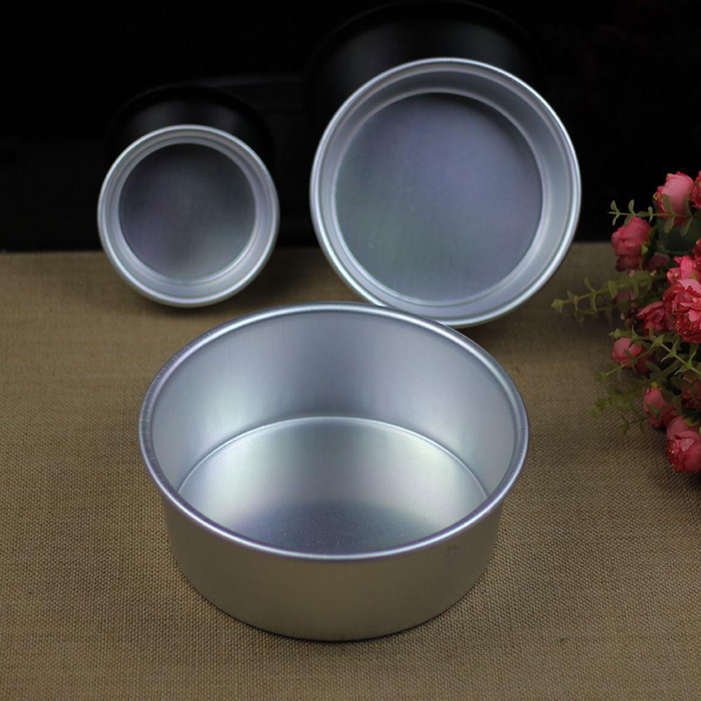 Top4/6inch Loyang Kue Tray DIY Dish Motif Bulat Bahan Aluminium Alloy Die