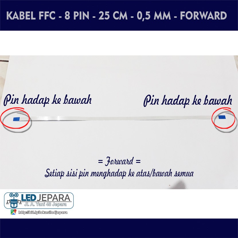 FFC Kabel Flexible Touchpad Laptop Asus X554L 8 PIN 25 CM Searah