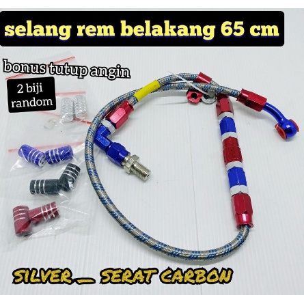 selang rem belakang 65 cm psi  selang rem variasi 65cm psi carbon serat