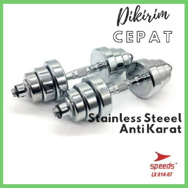 Barbel dumbel maksimal 25 kg 2 pcs angkat besi