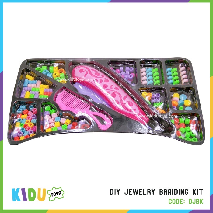 Mainan Anak Perempuan Perhiasan DIY Jewelry Set Braiding Kit Kidu Toys