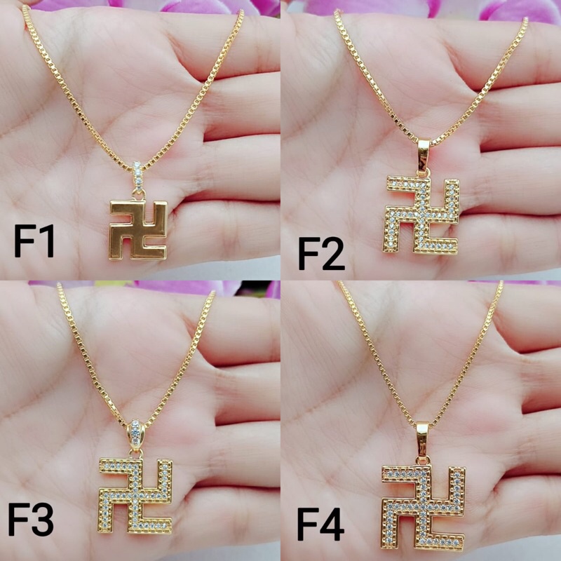 Titanium kalung swastika impor awet termurah star+