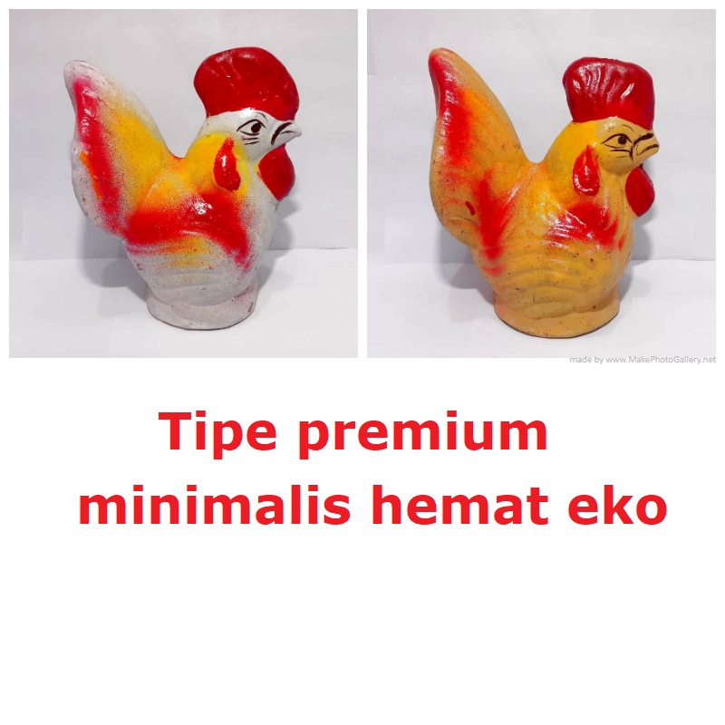 Celengan tanah liat ayam premium unik besar murah bisa COD garansi pecah uang kembali-minimalis hemat eko