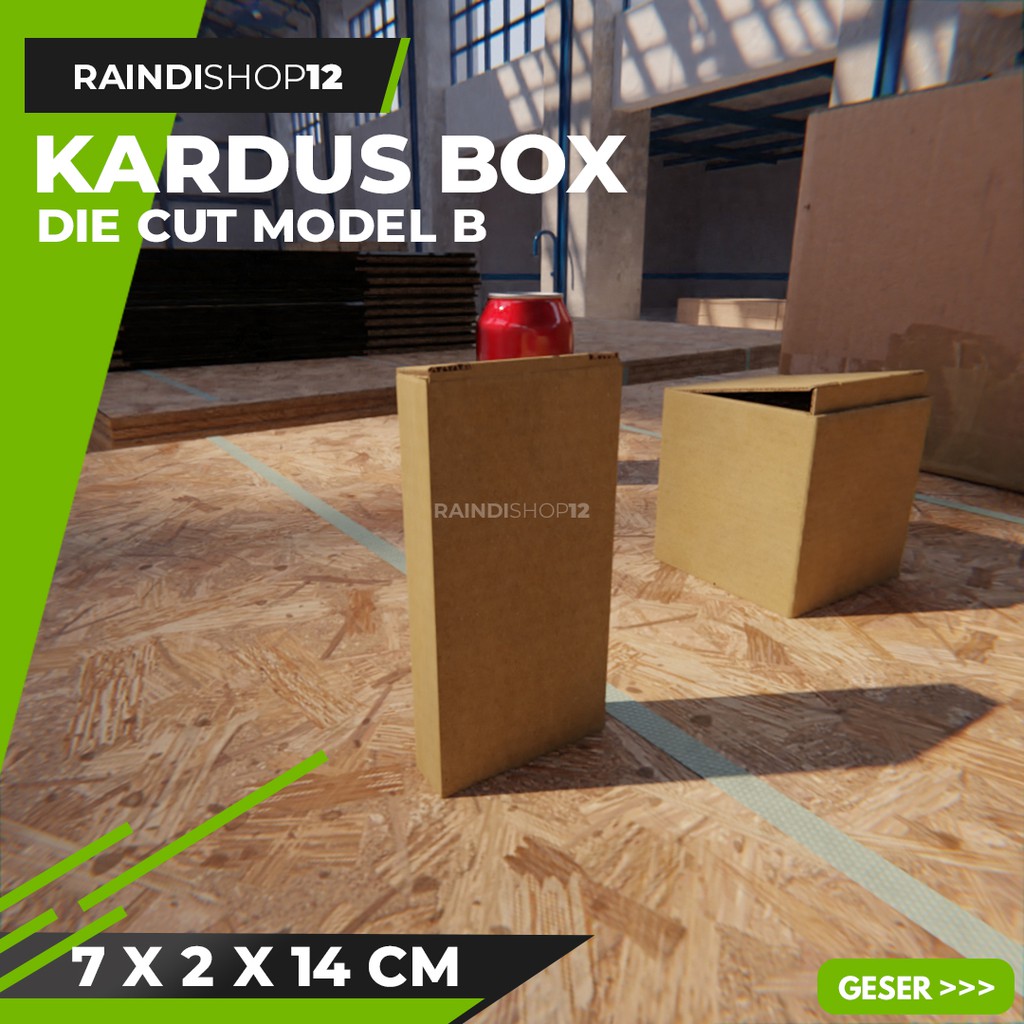 

(MIN 10 PCS) BOX 7 X 2 X 14 CM KARDUS DIE CUT KOTAK KARTON KEMASAN KADO B