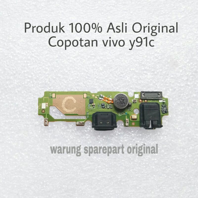 Papan konektor cas charger vivo y91c - Pcb mesin bawah vivo y91c original copotan