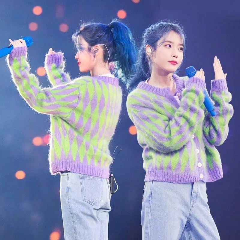 IU CARDIGAN CUTE KARDIGAN KOREA IU CARDIGAN KPOP KOREA IU KNITWEAR KOREA IU CONCERT KPOP CARDIGAN TS