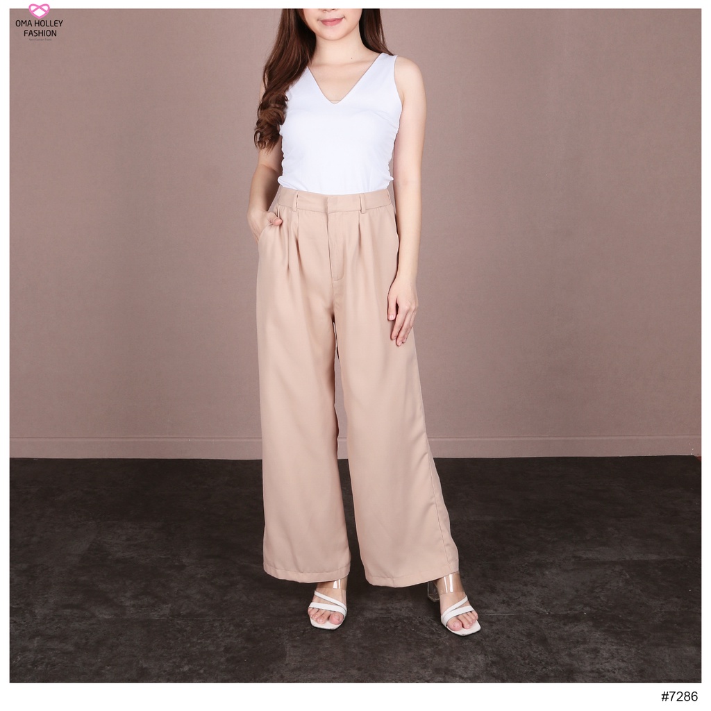 (COD) OH Fashion Rhea Cullote Basic Pants Premium (Stradivarius) #7286