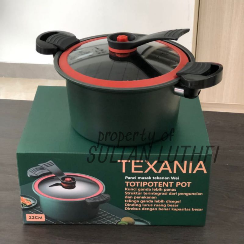 (PROMO) PANCI PRESTO TEXANIA TEFLON 22CM / PANCI PRESTO VIRAL / PANCI PRESTO TUTUP KACA / PANCI PRES