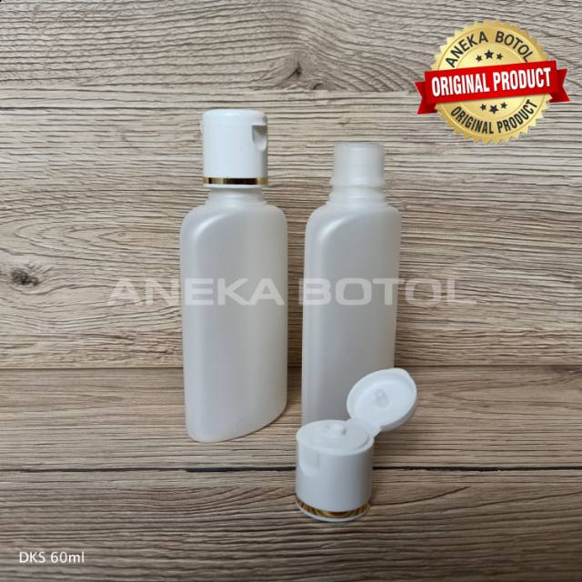 BOTOL GEPENG 60 ML FLIPTOP / BOTOL HANDSANITIZER FLIPTOP 60 ML