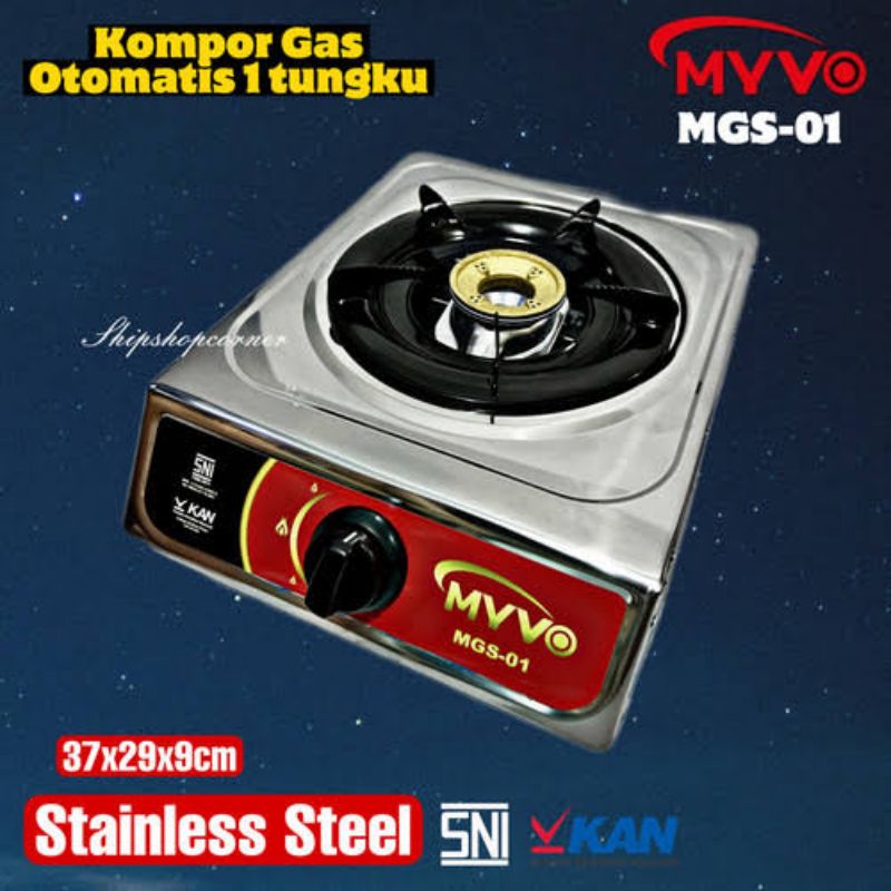 Myvo Kompor Gas 1 Tungku Stainless MGS-01