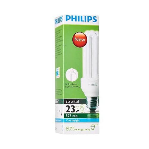 PHILIPS LAMPU ESSENTIAL 23W 3U CDL E27 23 WATT PUTIH COOL DAYLIGHT