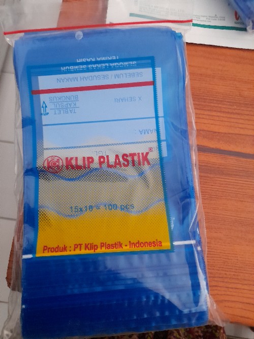 Plastik Klip Obat 15x10cm