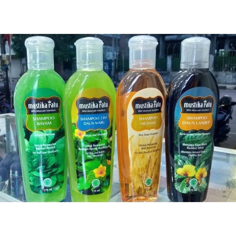 Mustika Ratu Shampoo All Series 175ml Perawatan Rambut Shampo Bayam Merang Daun Waru Daun Lendap Hair Care Treatment