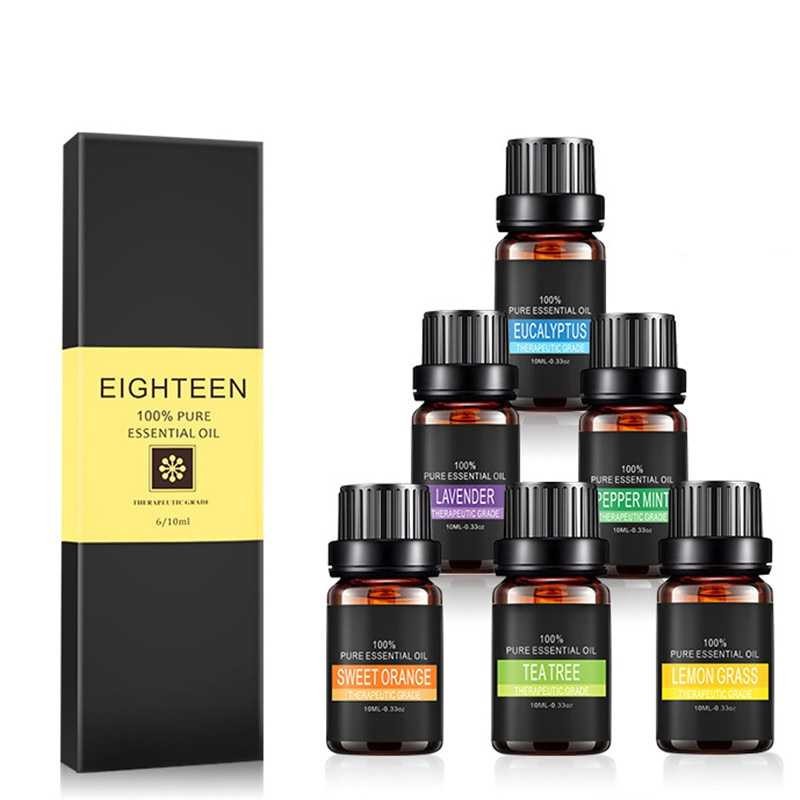 Eighteen Pure Essential Fragrance Oils Aromatherapy Diffuser 10ml 6PCS