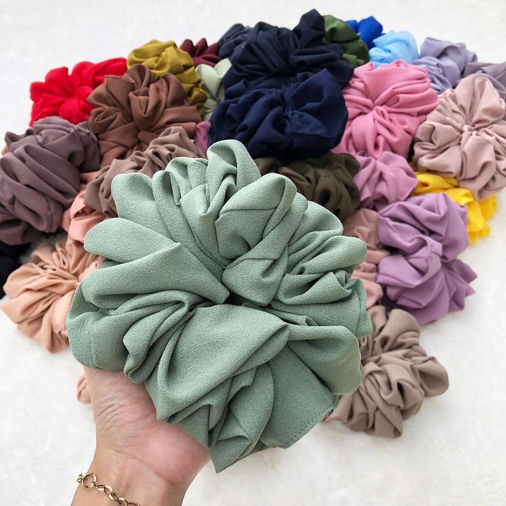 𝗖𝗮𝗿𝗲.𝗶𝗻 Scrunchie or Ikat Rambut Jumbo - Kucir Korean Esthetic