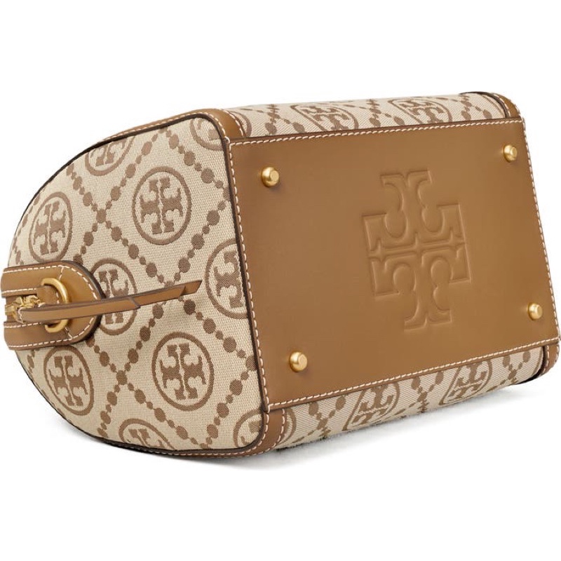 T Monogram Jacquard Barrel Shoulder Bag TORY BURCH