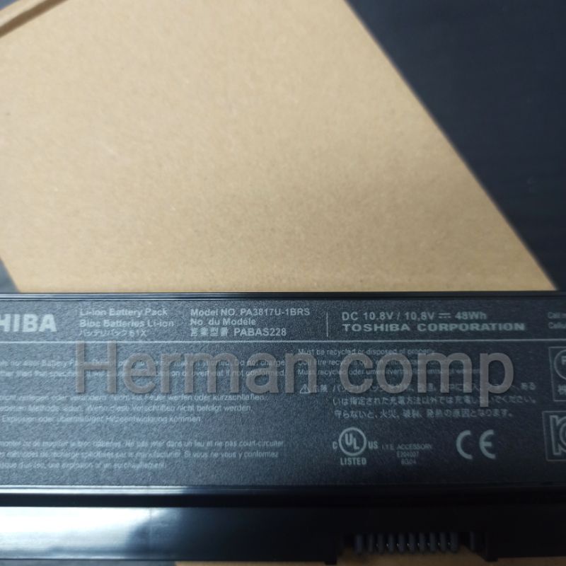 Original Baterai Toshiba Satelite C600 C640 C645 L640 L645 L740 L745 Series PA3817U-1BRS