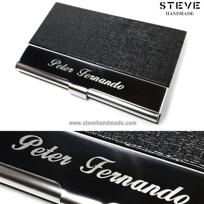 

BOLEH DROPSHIP Dompet Kartu Tempat Kartu Nama Name Card Holder CH0030 Black Custom