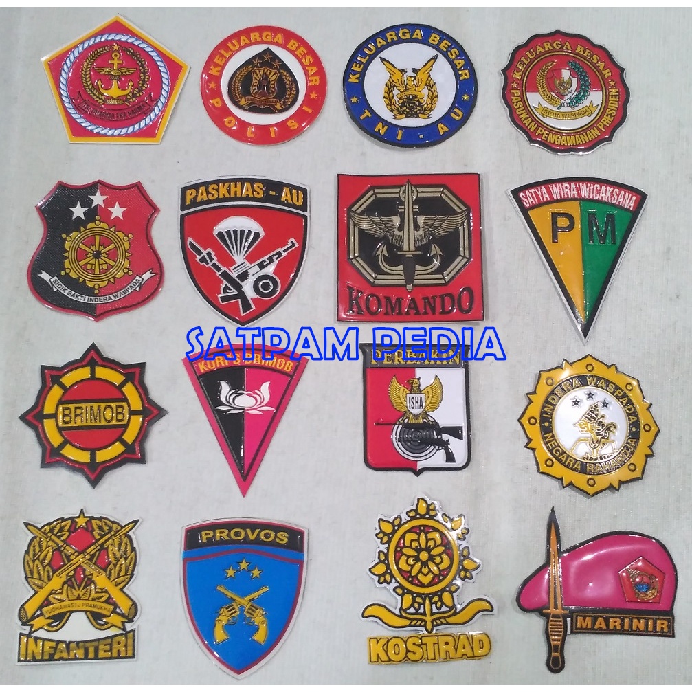 Sticker Embos Besar Logo Kesatuan - Stiker Emblem Embos Besar Logo Kesatuan