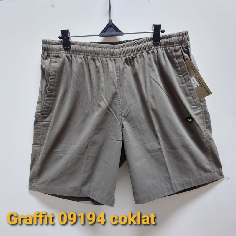 CELANA OLAHRAGA PENDEK GRAFFIT 09194 COKLAT ORIGINAL