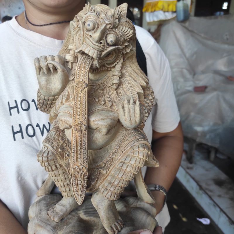 PATUNG RANGDA BALI / PATUNG LIYAK BALI DARI KAYU AKASIA