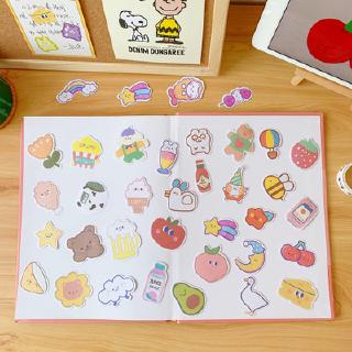 1 Pack Stiker  Kertas  Motif Kartun Anti  Air  Gaya Korea 