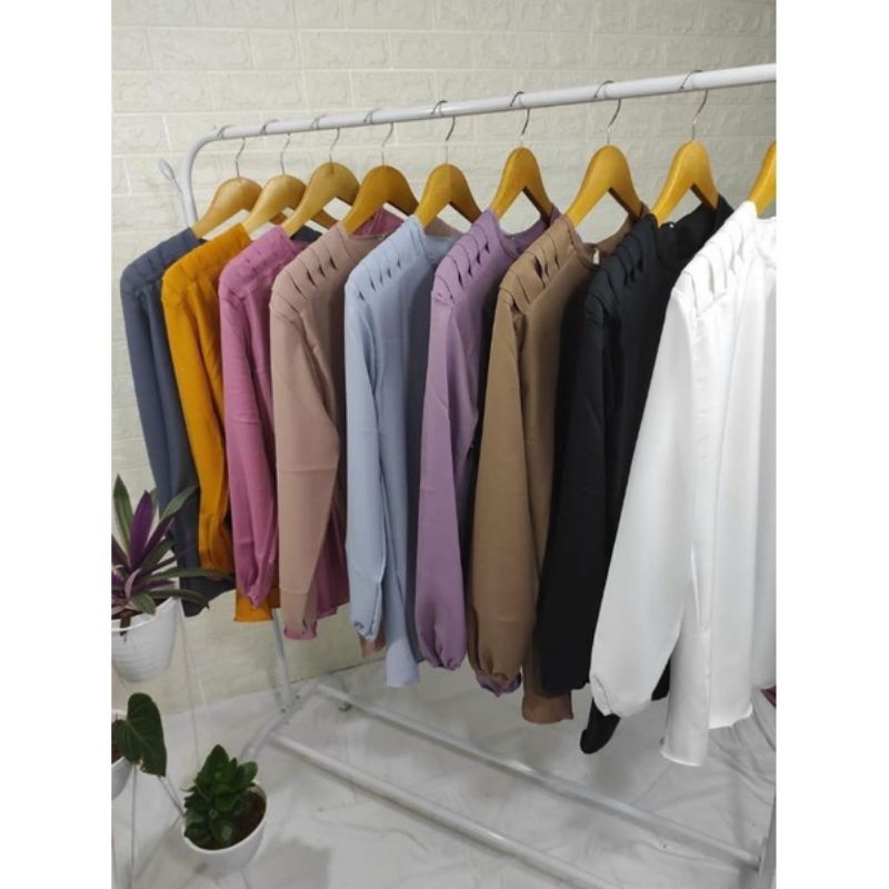 ATASAN REGINA/pakaian Wanita Lengan Panjang muslim Blouse/Atasan wanita lengan panjang jumbo-Levander taro