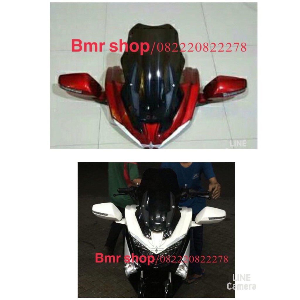 Sepaket Tameng Yamaha Nmax,spion Lipat+sein Led,dan Windshield/wins