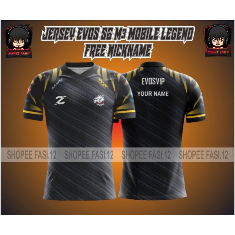 Jersey Evos Sg 2021 M3 MLBB (Free nickname) Evos Singapore
